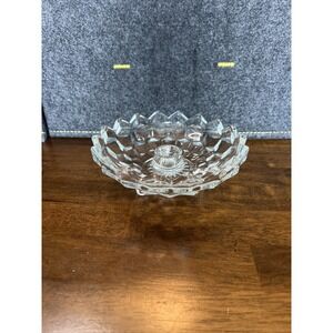 Vtg. Whitehall Pattern Indiana Glass Company‎ Clear Glass Candle Holder 3 Footed